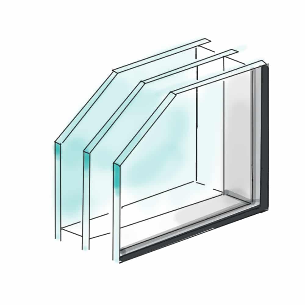 Driedubbel glas voor maximale isolatie